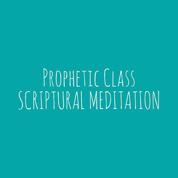 SCRIPTURAL MEDITATION